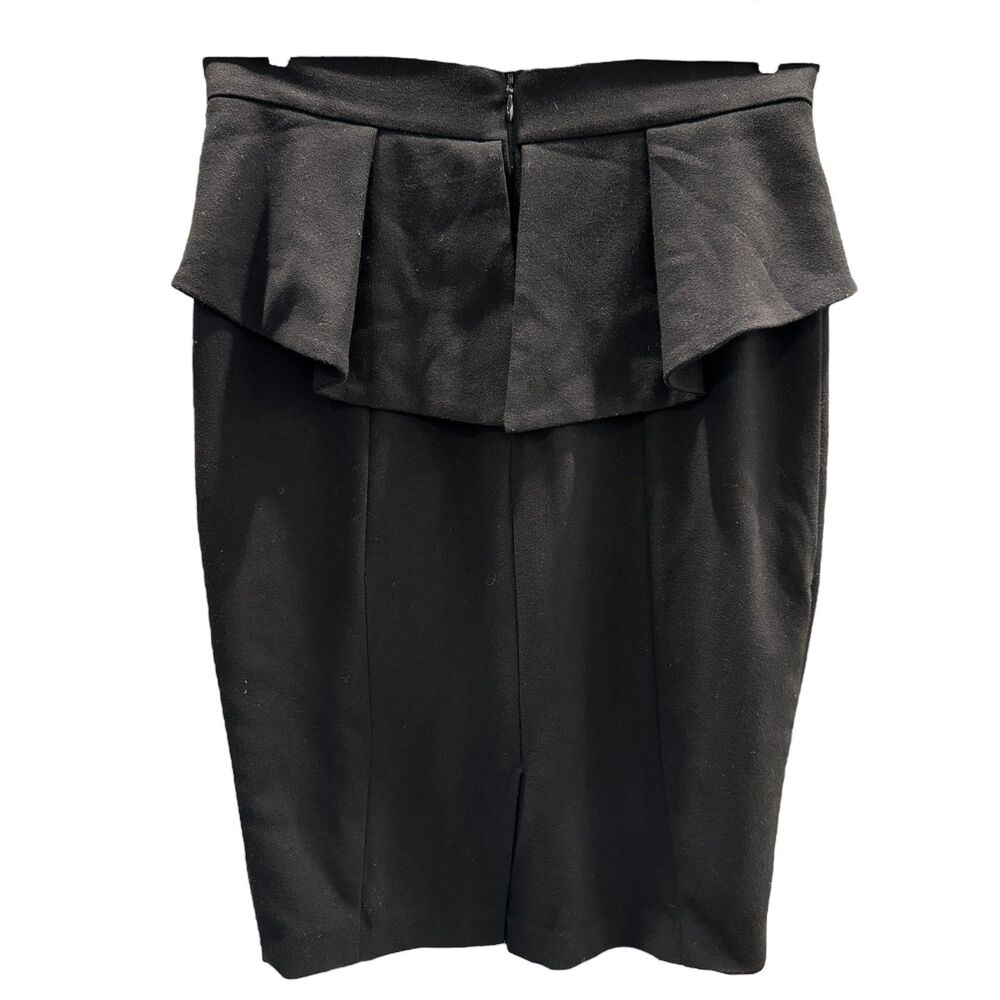 Vintage Fornarina Black Peplum Pencil Skirt XS Comfortable Stretch Stylish Wear